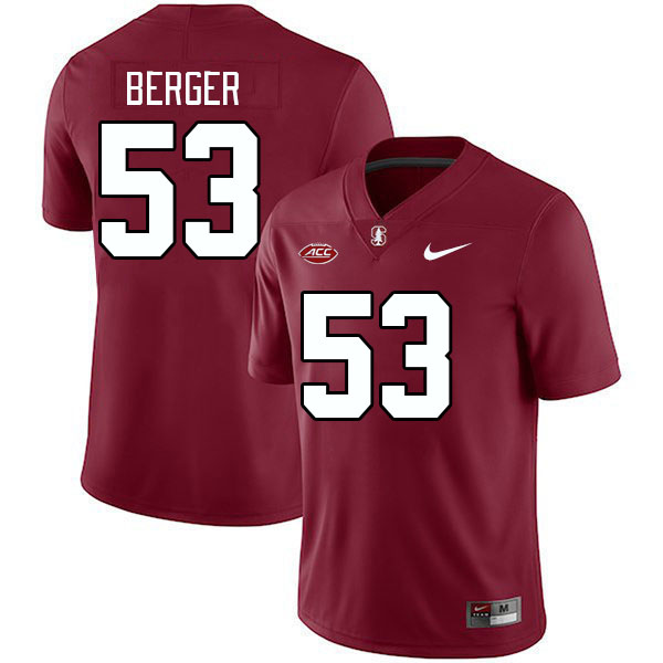 Men #53 Carson Berger Stanford Cardinal 2024 ACC Conference College Football Jerseys Stitched-Cardin